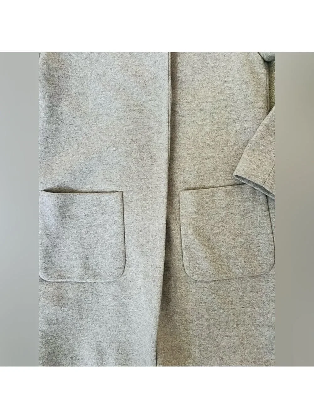 Peserico Cashmere and Wool Taupe Coat Size 46 XLarge US 10/12